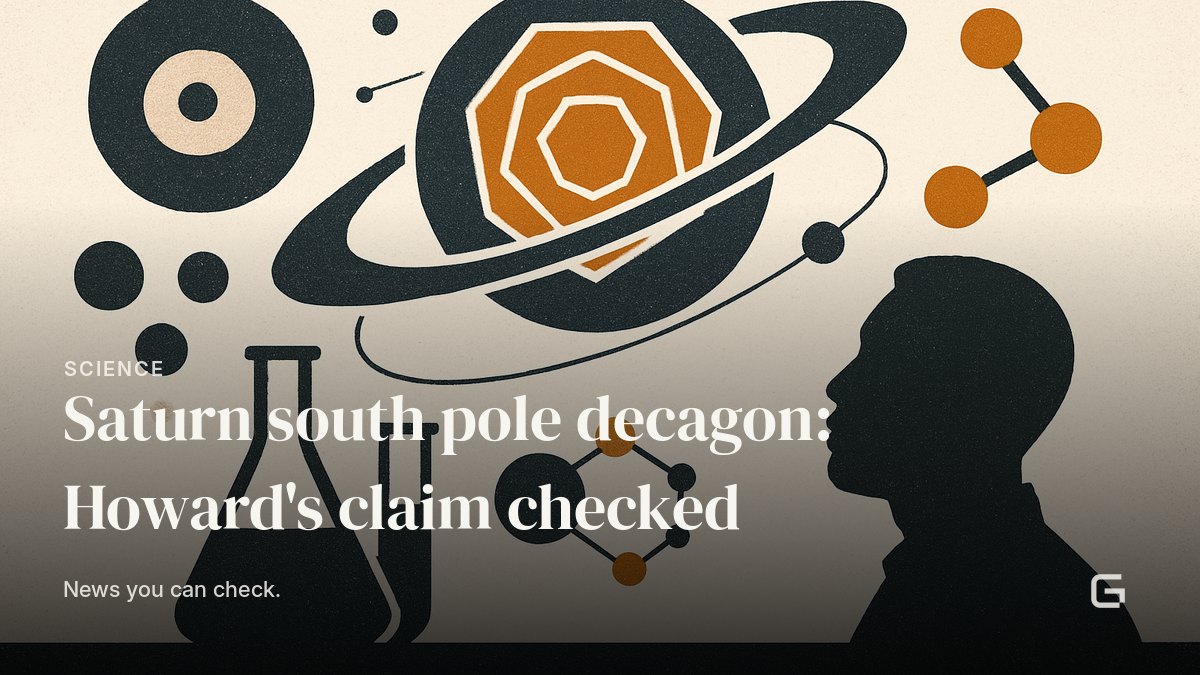 Saturn south pole decagon: Howard's claim checked