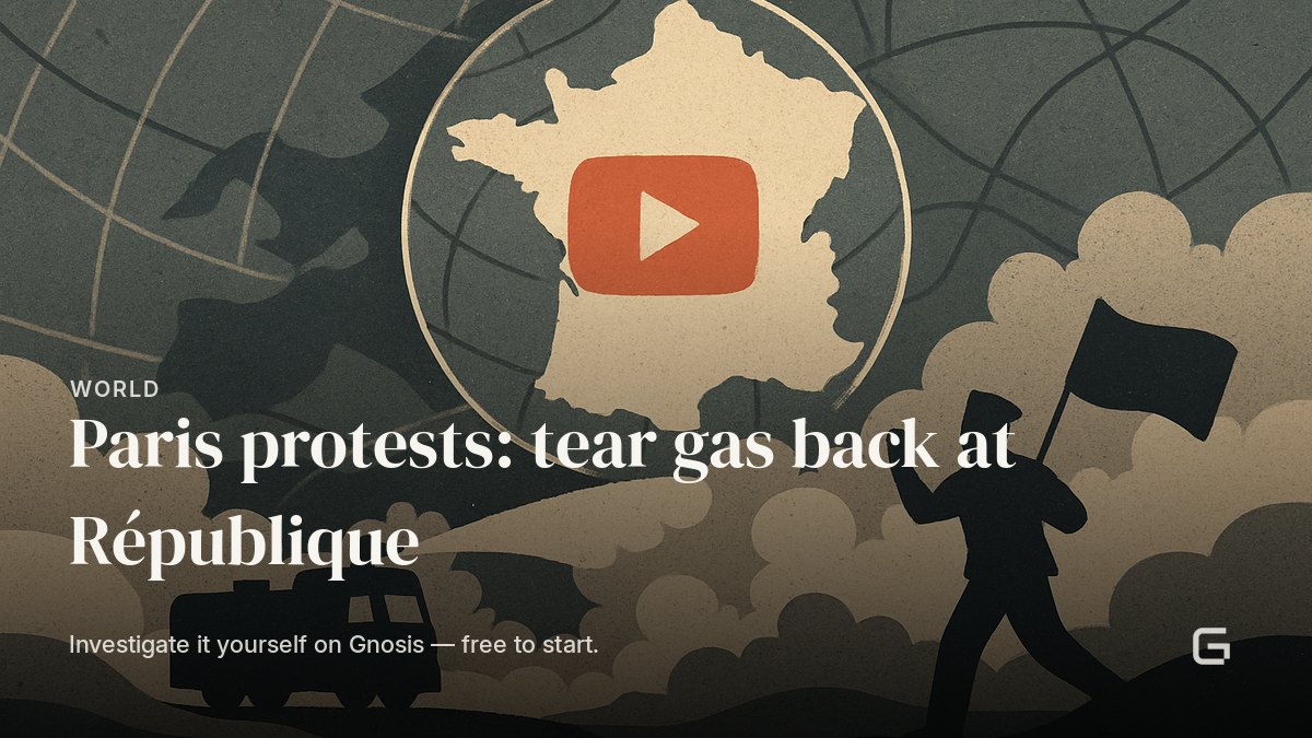 Paris protests: tear gas back at République