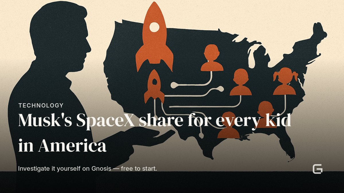 Musk's SpaceX share for every kid in America