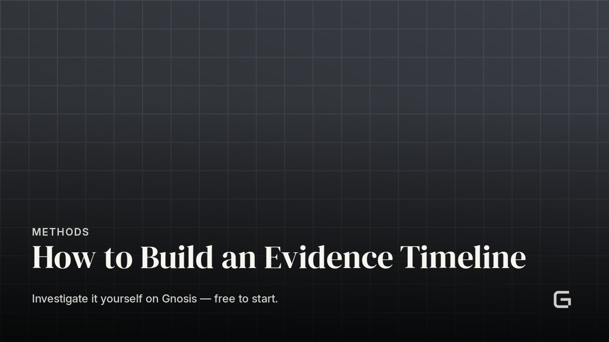 How to Build an Evidence Timeline