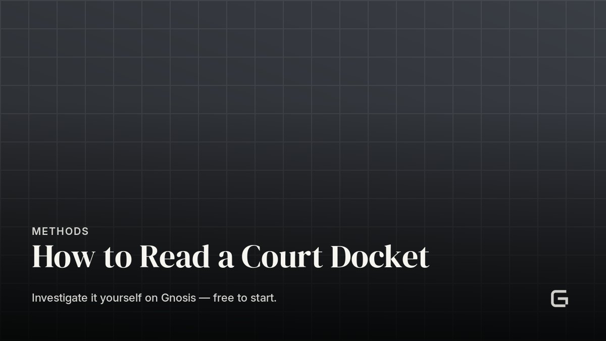 How to Read a Court Docket