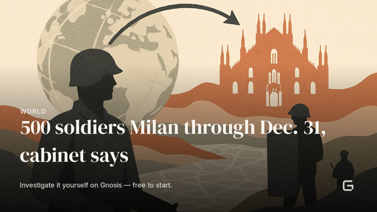 500 soldiers Milan through Dec. 31, cabinet says