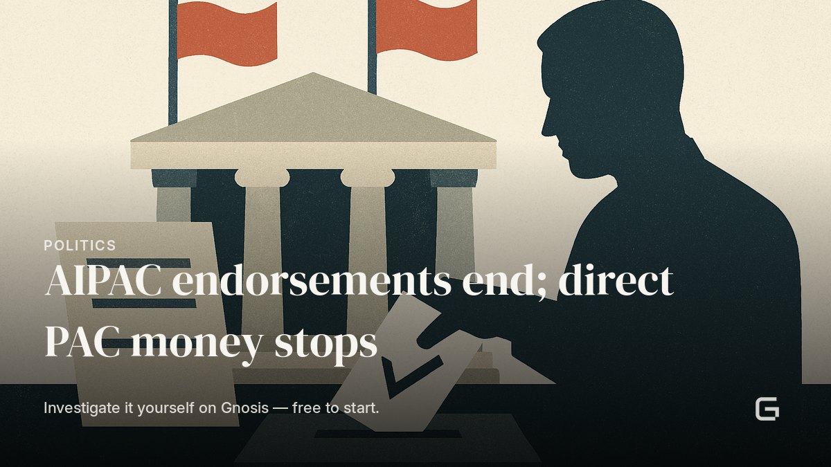 AIPAC endorsements end; direct PAC money stops